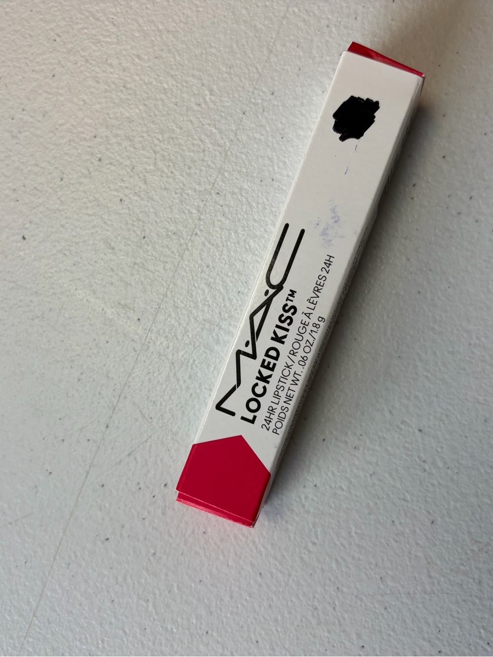 MAC Locked Kiss 90 TABOO 24 HR Lipstick 0.06 OZ NIB Bright Bold Long Wear new - Picture 2 of 4